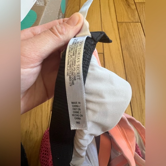 Victoria's Secret - VSX Sport - Pink and Black Mesh Swim Top - Picture 2 of 5